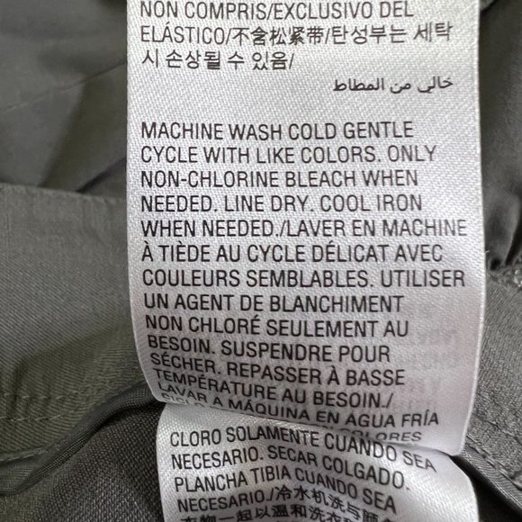 Inc International Concepts Ruched-Hem Cropped Pants, Urban Olive, Size 14 - Picture 11 of 12